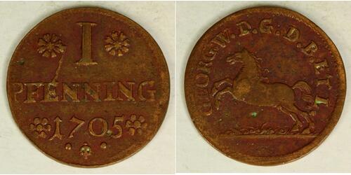 1 Pfennig States of Germany Copper 