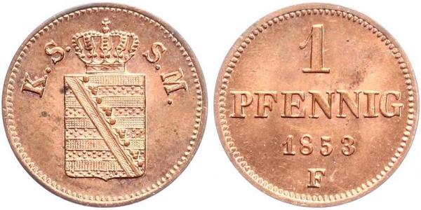 1 Pfennig States of Germany Copper 