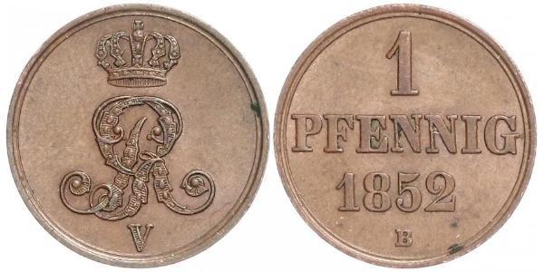 1 Pfennig States of Germany Copper 