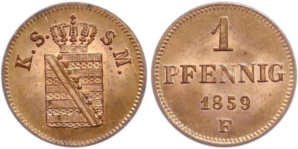 1 Pfennig States of Germany Copper 