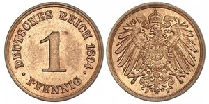 1 Pfennig Allemagne Cuivre 