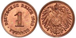 1 Pfennig Allemagne Cuivre 