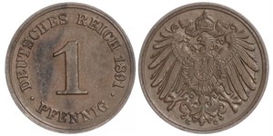 1 Pfennig Allemagne Cuivre 