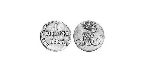 1 Pfennig Anhalt-Bernbourg (1603 - 1863) Cuivre Alexis-Frédéric-Christian d