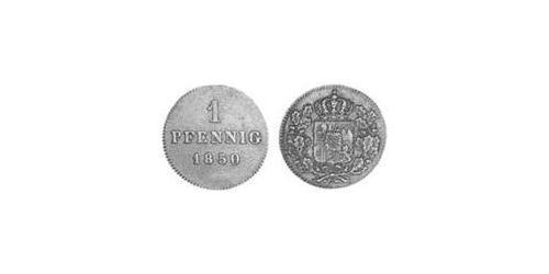 1 Pfennig Royaume de Bavière (1806 - 1918) Cuivre Maximilien II de Bavière(1811 - 1864)