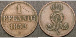 1 Pfennig States of Germany Cuivre 