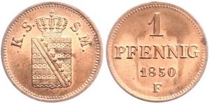 1 Pfennig States of Germany Cuivre 