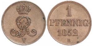 1 Pfennig States of Germany Cuivre 