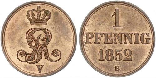 1 Pfennig States of Germany Cuivre 