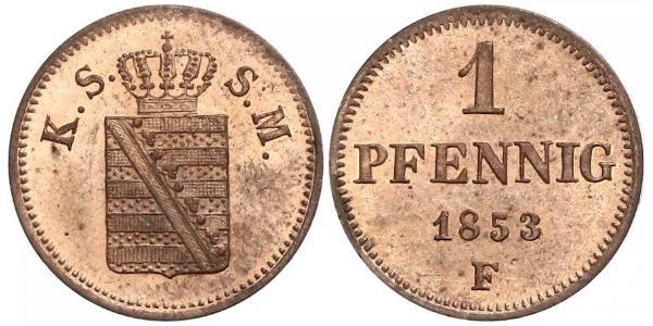 1 Pfennig States of Germany Cuivre 