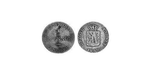 1 Pfennig Anhalt-Bernburg (1603 - 1863) Kupfer Alexander Carl ,Anhalt-Bernburg (1805 – 1863)