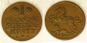 1 Pfennig States of Germany Kupfer 