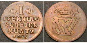 1 Pfennig States of Germany Kupfer 