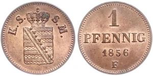 1 Pfennig States of Germany Kupfer 