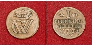 1 Pfennig States of Germany Kupfer 