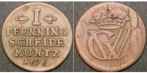 1 Pfennig States of Germany Kupfer 