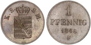 1 Pfennig States of Germany Kupfer 