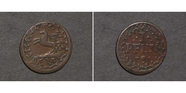 1 Pfennig States of Germany Kupfer 
