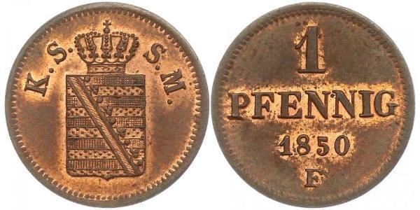 1 Pfennig States of Germany Kupfer 