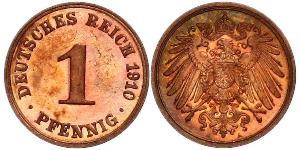 1 Pfennig Germania Rame 