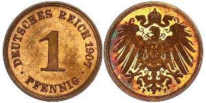 1 Pfennig Germania Rame 