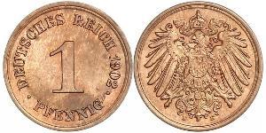 1 Pfennig Germania Rame 