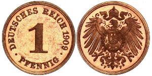 1 Pfennig Germania Rame 
