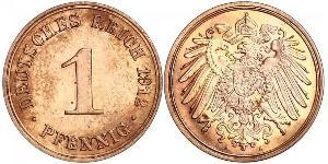 1 Pfennig Germania Rame 