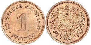 1 Pfennig Germania Rame 