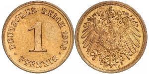 1 Pfennig Germania Rame 