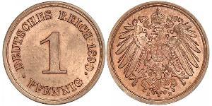 1 Pfennig Germania Rame 