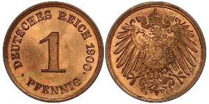 1 Pfennig Germania Rame 