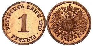 1 Pfennig Germania Rame 
