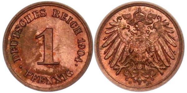 1 Pfennig Germania Rame 