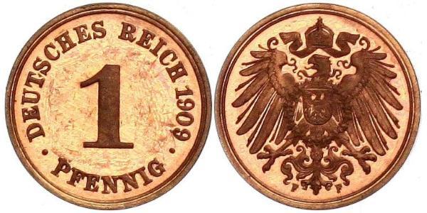 1 Pfennig Germania Rame 
