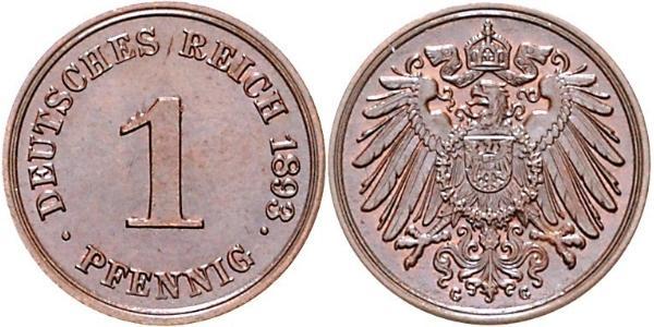 1 Pfennig Germania Rame 