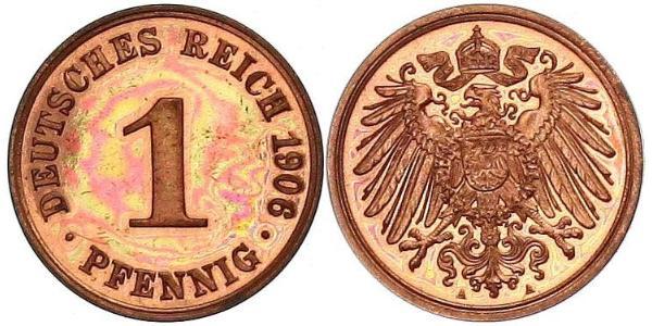 1 Pfennig Germania Rame 