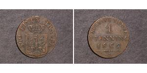 1 Pfennig Regno di Prussia (1701-1918) Rame 