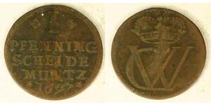 1 Pfennig Stati federali della Germania Rame 