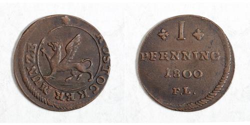 1 Pfennig Stati federali della Germania Rame 