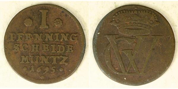 1 Pfennig Stati federali della Germania Rame 