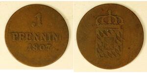 1 Pfennig 巴伐利亞王國 (1806 - 1918) 銅 