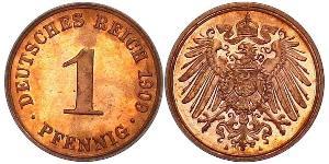 1 Pfennig 德国 銅 