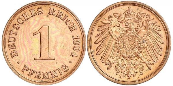 1 Pfennig 德国 銅 