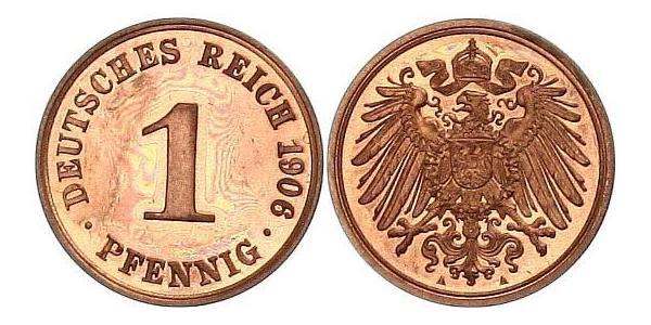 1 Pfennig 德国 銅 