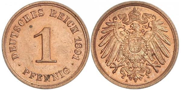 1 Pfennig 德国 銅 