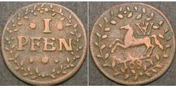 1 Pfennig 联邦州 (德国) 銅 