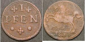 1 Pfennig 联邦州 (德国) 銅 