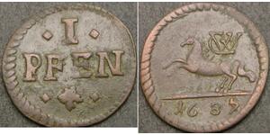 1 Pfennig 联邦州 (德国) 銅 