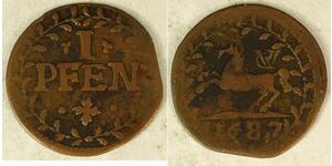 1 Pfennig 联邦州 (德国) 銅 